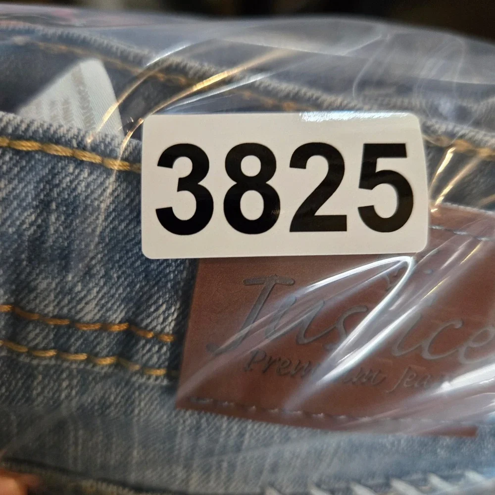 Justice 12R Simply Low Slim Jeans Girls Blue Embroidered Y2K Denim